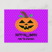 Fijne Halloween Pompoen Ansichtkaart Briefkaart (Voorkant)