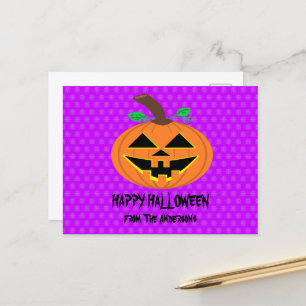 Fijne Halloween Pompoen Ansichtkaart Briefkaart