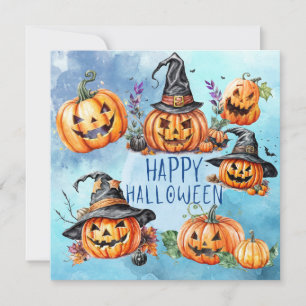Fijne Halloween Pompoen Kaart