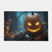 Fijne Halloween Pompoen Krijger Deurmat (Voorkant)