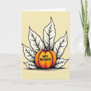 Fijne Halloween Pompoen Kunstkaart Kaart