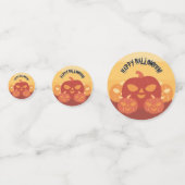 Fijne Halloween! Pompoenen Tafel Confetti (Achterkanten)