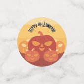 Fijne Halloween! Pompoenen Tafel Confetti (Kleine voorkant)