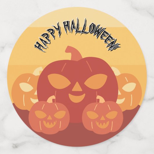 Fijne Halloween! Pompoenen Tafel Confetti (Grote achterkant)