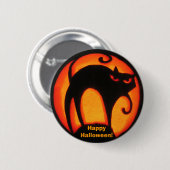 Fijne Halloween Scary Cat. Knoop Ronde Button 5,7 Cm (Voorkant /achterkant)
