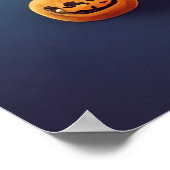 Fijne Halloween! Schattige skelet Poster (Hoek)