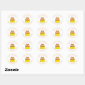 Fijne Halloween Snoep Mais Schattig Whimsical  Ronde Sticker (Vel)