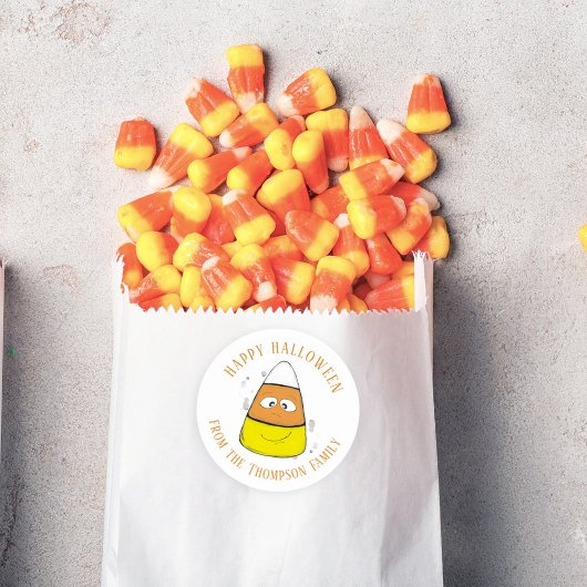 Fijne Halloween Snoep Mais Schattig Whimsical  Ronde Sticker