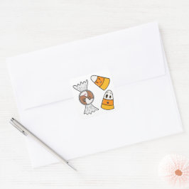 Fijne Halloween Snoepjes Vierkante Sticker