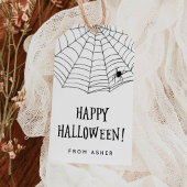 Fijne Halloween Spinnenweb Cadeautag Cadeaulabel