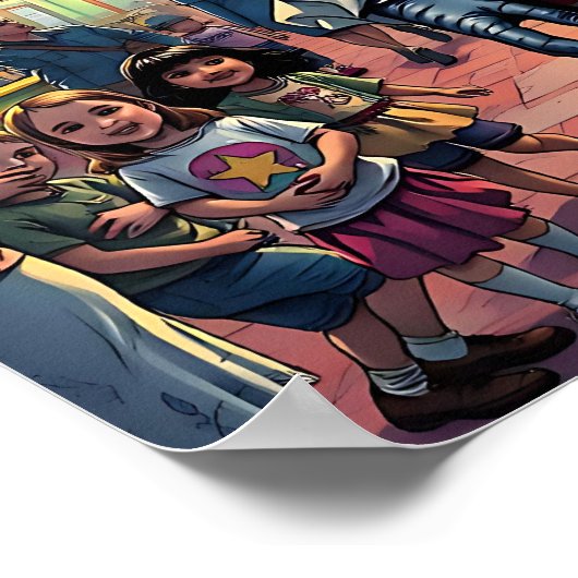 Fijne Halloween | Spooky Clown tijdens carnaval Poster (Hoek)