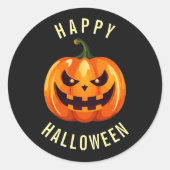 Fijne Halloween Sticker - Griezeld Grimas van een (Voorkant)