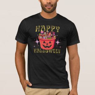 Fijne Halloween Truc of Behandeling Snoep Emmer Sp T-shirt