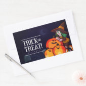 Fijne Halloween viering Rechthoekige Sticker (Envelop)