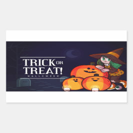 Fijne Halloween viering Rechthoekige Sticker