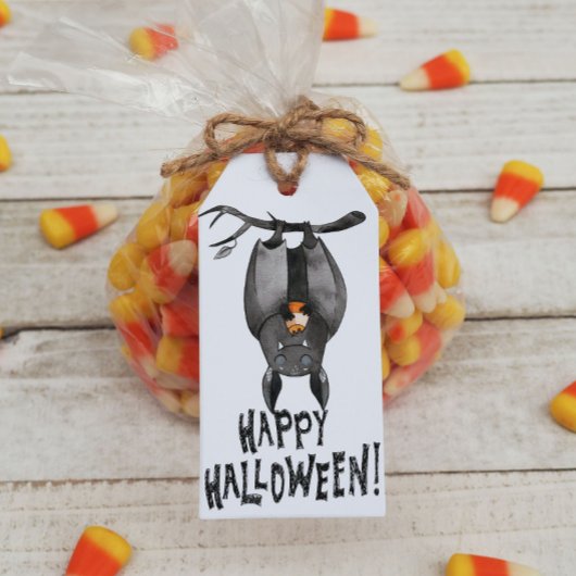 Fijne Halloween Vleermuis Cadeaubijsluiter Cadeaulabel