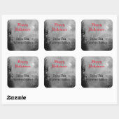 Fijne Halloween Volle Maan en Raaf Huidige Sticker (Vel)