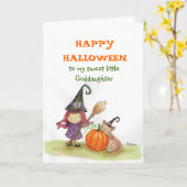 Fijne Halloween voor mijn dochter Kaart (Gele Bloem)