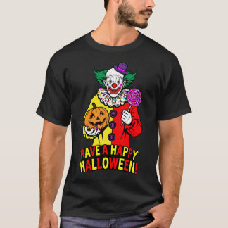 Fijne Halloween vriendelijk clown ontwerp T-shirt