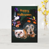 Fijne halloween - wees niet bang voor de schors! kaart (Gele Bloem)