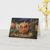 Fijne Halloween! Wenskaart Kaart (Gele Bloem)