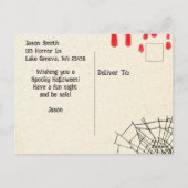 Fijne Halloween | Zombie-thema Briefkaart (Achterkant)