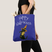Fijne Halloween, zwarte kat Tote Bag (Dichtbij)