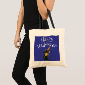 Fijne Halloween, zwarte kat Tote Bag (Voorkant (product))