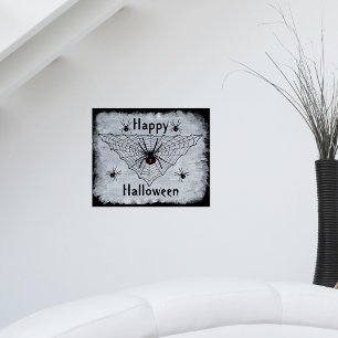 Fijne Halloween Zwarte Weduwe Spin Web Poster