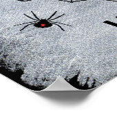 Fijne Halloween Zwarte Weduwe Spin Web Poster (Hoek)