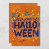 Fijne Halloweenkaart Feestdagenkaart (Voorkant / Achterkant)