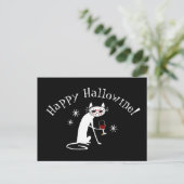 Fijne Hallowine! Halloween Wijnwoordspeling Briefkaart (Staand voorkant)