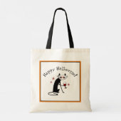 Fijne Hallowine! Halloween Wijnwoordspeling Tote Bag (Achterkant)