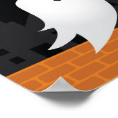 Fijne halve cartoon spooknacht poster (Hoek)