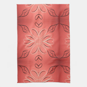 Fijne Handdoek Met Roestig Koraal