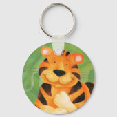 Fijne handige whimsy-tijgerdierentuin sleutelhanger (Voorkant)