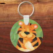 Fijne handige whimsy-tijgerdierentuin sleutelhanger (Voorkant)