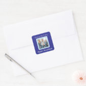 Fijne HANUKKA-boodschap FOTO Vierkante Sticker (Envelop)