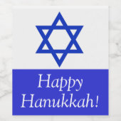 Fijne Hanukkah stickers (Enkel label)