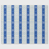 Fijne Hanukkah Waterverf Davidsterren Cadeaupapier (Vlak)