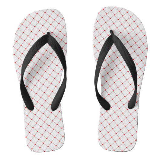 Fijne harten teenslippers (Voetbed)