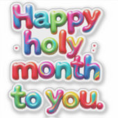 Fijne heilige maand voor jou sticker (Voorkant)