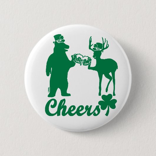 Fijne Heilige Patricks Dag Cheers! Ronde Button 5,7 Cm (Voorkant)