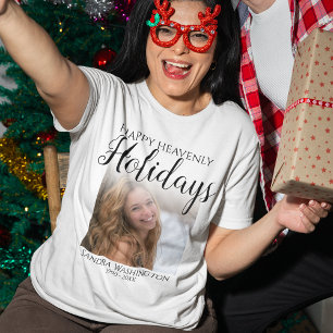 Fijne Hemelse Feestdagen Foto Herdenking T-shirt
