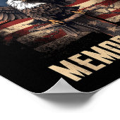 Fijne herdenkingsdag 4de juli Amerikaanse vlag Pat Poster (Hoek)