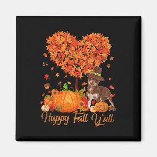 Fijne Herfst Allemaal Chihuahua Hond Pompoen Thank Magneet