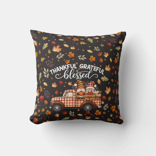 Fijne Herfst Allemaal Herfst Oogst Kabouter Kussen (Voorkant)