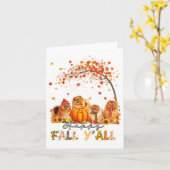 Fijne herfst allemaal Pomeranian herfst liefhebber Kaart (Gele Bloem)
