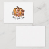 Fijne Herfst Allemaal Pompoen Laarzen Notitiekaartje (Voorkant / Achterkant)
