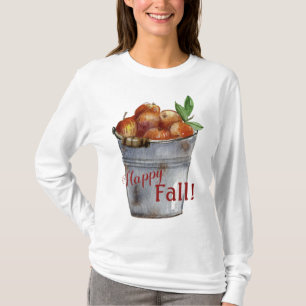 "Fijne Herfst!" Autumn Apples Women's T-Top T-shirt